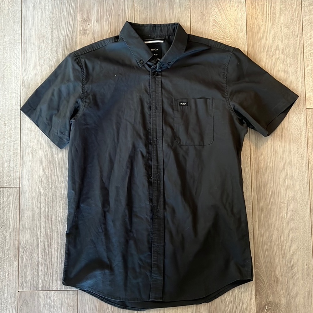 RVCA Short Sleeve Slim Fit Button Down